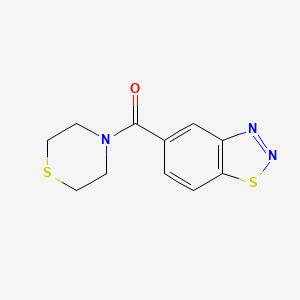 molecular formula C11H11N3OS2 B5563599 5-(4-thiomorpholinylcarbonyl)-1,2,3-benzothiadiazole 