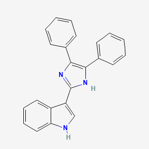 molecular formula C23H17N3 B5563653 3-(4,5-二苯基-1H-咪唑-2-基)-1H-吲哚 