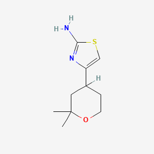 molecular formula C10H16N2OS B5563671 4-(2,2-二甲基四氢-2H-吡喃-4-基)-1,3-噻唑-2-胺 CAS No. 88572-11-6