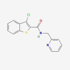 molecular formula C15H11ClN2OS B5563729 3-氯-N-(2-吡啶基甲基)-1-苯并噻吩-2-甲酰胺 