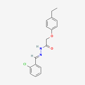 molecular formula C17H17ClN2O2 B5563738 N'-(2-氯苄叉亚甲基)-2-(4-乙基苯氧基)乙酰肼 