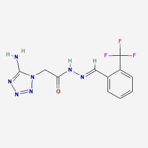 molecular formula C11H10F3N7O B5563745 2-(5-氨基-1H-四唑-1-基)-N'-[2-(三氟甲基)亚苄基]乙酰肼 