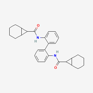 molecular formula C28H32N2O2 B5563797 N,N'-2,2'-biphenyldiylbisbicyclo[4.1.0]heptane-7-carboxamide 