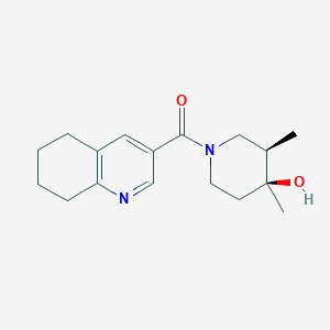 molecular formula C17H24N2O2 B5563824 (3R*,4S*)-3,4-二甲基-1-(5,6,7,8-四氢喹啉-3-基羰基)哌啶-4-醇 