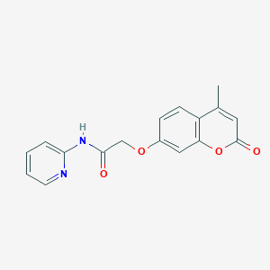 molecular formula C17H14N2O4 B5563851 2-[(4-methyl-2-oxo-2H-chromen-7-yl)oxy]-N-2-pyridinylacetamide 