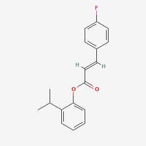 molecular formula C18H17FO2 B5563869 2-异丙基苯基 3-(4-氟苯基)丙烯酸酯 