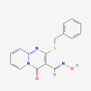 molecular formula C16H13N3O2S B5563883 2-(benzylthio)-4-oxo-4H-pyrido[1,2-a]pyrimidine-3-carbaldehyde oxime 