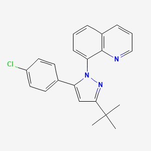 8-[3-tert-butyl-5-(4-chlorophenyl)-1H-pyrazol-1-yl]quinoline