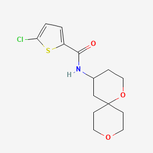 molecular formula C14H18ClNO3S B5563945 5-chloro-N-1,9-dioxaspiro[5.5]undec-4-ylthiophene-2-carboxamide 