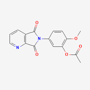 molecular formula C16H12N2O5 B5564001 5-(5,7-二氧代-5,7-二氢-6H-吡咯并[3,4-b]吡啶-6-基)-2-甲氧苯基乙酸酯 