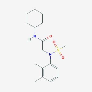 molecular formula C17H26N2O3S B5564004 N~1~-cyclohexyl-N~2~-(2,3-dimethylphenyl)-N~2~-(methylsulfonyl)glycinamide 