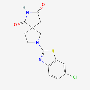 molecular formula C14H12ClN3O2S B5564022 7-(6-chloro-1,3-benzothiazol-2-yl)-2,7-diazaspiro[4.4]nonane-1,3-dione 