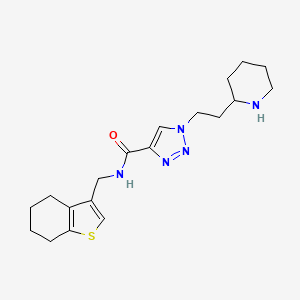 1-(2-piperidin-2-ylethyl)-N-(4,5,6,7-tetrahydro-1-benzothien-3-ylmethyl)-1H-1,2,3-triazole-4-carboxamide