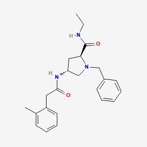 molecular formula C23H29N3O2 B5564047 (4R)-1-苄基-N-乙基-4-{[(2-甲基苯基)乙酰基]氨基}-L-脯氨酰胺 