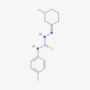 molecular formula C15H21N3S B5564082 3-甲基-1-环己酮 N-(4-甲基苯基)硫代氨基甲酰腙 