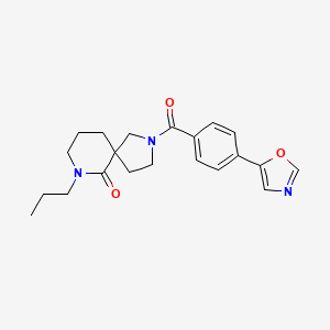 molecular formula C21H25N3O3 B5564087 2-[4-(1,3-oxazol-5-yl)benzoyl]-7-propyl-2,7-diazaspiro[4.5]decan-6-one 