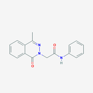 molecular formula C17H15N3O2 B5564110 2-(4-甲基-1-氧代-2(1H)-酞嗪基)-N-苯基乙酰胺 