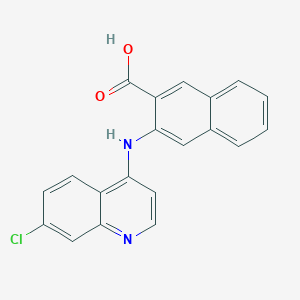 3-[(7-chloro-4-quinolinyl)amino]-2-naphthoic acid