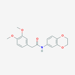 molecular formula C18H19NO5 B5564137 N-(2,3-dihydro-1,4-benzodioxin-6-yl)-2-(3,4-dimethoxyphenyl)acetamide 
