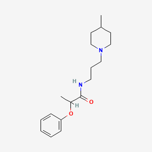 molecular formula C18H28N2O2 B5564153 N-[3-(4-methyl-1-piperidinyl)propyl]-2-phenoxypropanamide 
