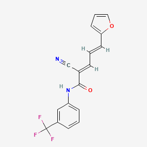 2-cyano-5-(2-furyl)-N-[3-(trifluoromethyl)phenyl]-2,4-pentadienamide