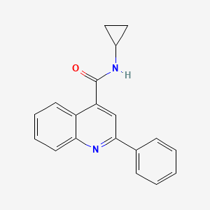 molecular formula C19H16N2O B5564170 N-环丙基-2-苯基-4-喹啉甲酰胺 