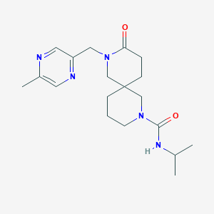 molecular formula C19H29N5O2 B5564204 N-isopropyl-8-[(5-methyl-2-pyrazinyl)methyl]-9-oxo-2,8-diazaspiro[5.5]undecane-2-carboxamide 