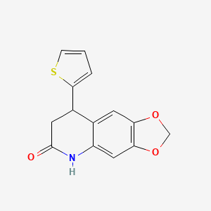 molecular formula C14H11NO3S B5564225 8-(2-thienyl)-7,8-dihydro[1,3]dioxolo[4,5-g]quinolin-6(5H)-one 
