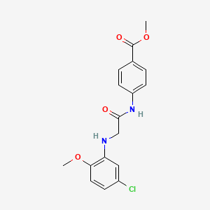 molecular formula C17H17ClN2O4 B5564235 methyl 4-{[N-(5-chloro-2-methoxyphenyl)glycyl]amino}benzoate 