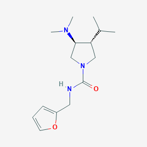 molecular formula C15H25N3O2 B5564260 (3S*,4R*)-3-(dimethylamino)-N-(2-furylmethyl)-4-isopropylpyrrolidine-1-carboxamide 