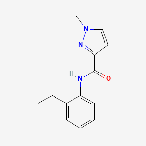 molecular formula C13H15N3O B5564271 N-(2-ethylphenyl)-1-methyl-1H-pyrazole-3-carboxamide 