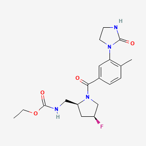 molecular formula C19H25FN4O4 B5564288 ethyl ({(2S,4S)-4-fluoro-1-[4-methyl-3-(2-oxoimidazolidin-1-yl)benzoyl]pyrrolidin-2-yl}methyl)carbamate 