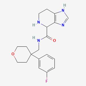 molecular formula C19H23FN4O2 B5564309 N-{[4-(3-fluorophenyl)tetrahydro-2H-pyran-4-yl]methyl}-4,5,6,7-tetrahydro-1H-imidazo[4,5-c]pyridine-4-carboxamide dihydrochloride 