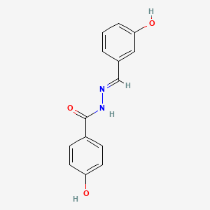 molecular formula C14H12N2O3 B5564333 4-hydroxy-N'-(3-hydroxybenzylidene)benzohydrazide 