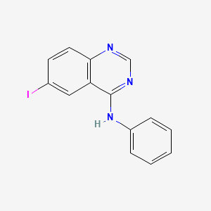 molecular formula C14H10IN3 B5564347 6-碘-N-苯基-4-喹唑啉胺 CAS No. 455887-98-6
