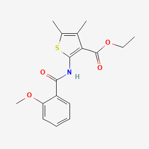 molecular formula C17H19NO4S B5564355 ethyl 2-[(2-methoxybenzoyl)amino]-4,5-dimethyl-3-thiophenecarboxylate 