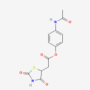 molecular formula C13H12N2O5S B5564364 4-(acetylamino)phenyl (2,4-dioxo-1,3-thiazolidin-5-yl)acetate 