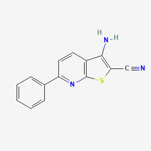molecular formula C14H9N3S B5564368 3-amino-6-phenylthieno[2,3-b]pyridine-2-carbonitrile 