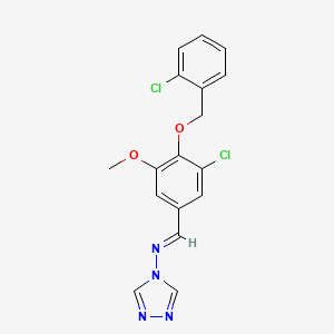 N-{3-chloro-4-[(2-chlorobenzyl)oxy]-5-methoxybenzylidene}-4H-1,2,4-triazol-4-amine
