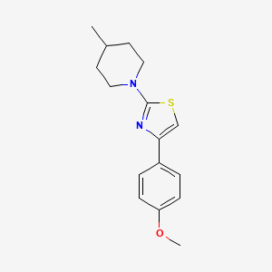 molecular formula C16H20N2OS B5564422 1-[4-(4-甲氧基苯基)-1,3-噻唑-2-基]-4-甲基哌啶 