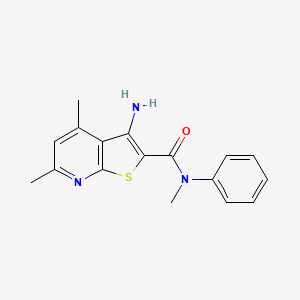 molecular formula C17H17N3OS B5564449 3-amino-N,4,6-trimethyl-N-phenylthieno[2,3-b]pyridine-2-carboxamide 