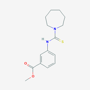 molecular formula C15H20N2O2S B5564457 3-[(1-氮杂环戊烷羰基硫代)氨基]苯甲酸甲酯 