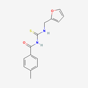 molecular formula C14H14N2O2S B5564460 N-{[(2-furylmethyl)amino]carbonothioyl}-4-methylbenzamide 
