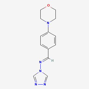 molecular formula C13H15N5O B5564468 N-[4-(4-morpholinyl)benzylidene]-4H-1,2,4-triazol-4-amine 