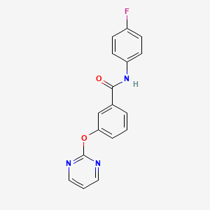 molecular formula C17H12FN3O2 B5564470 N-(4-氟苯基)-3-(2-嘧啶氧基)苯甲酰胺 