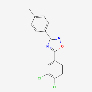 molecular formula C15H10Cl2N2O B5564484 5-(3,4-dichlorophenyl)-3-(4-methylphenyl)-1,2,4-oxadiazole 