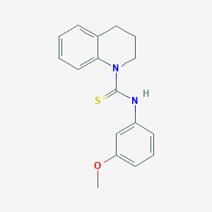 molecular formula C17H18N2OS B5564493 N-(3-methoxyphenyl)-3,4-dihydroquinoline-1(2H)-carbothioamide 