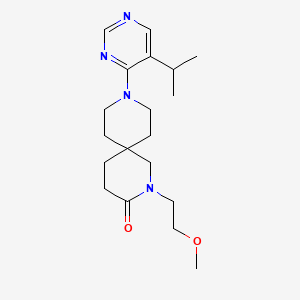 molecular formula C19H30N4O2 B5564495 9-(5-isopropylpyrimidin-4-yl)-2-(2-methoxyethyl)-2,9-diazaspiro[5.5]undecan-3-one 