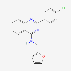 molecular formula C19H14ClN3O B5564499 2-(4-chlorophenyl)-N-(2-furylmethyl)-4-quinazolinamine 