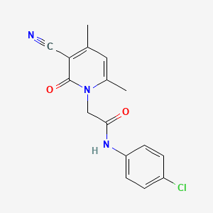 N-(4-chlorophenyl)-2-(3-cyano-4,6-dimethyl-2-oxo-1(2H)-pyridinyl)acetamide